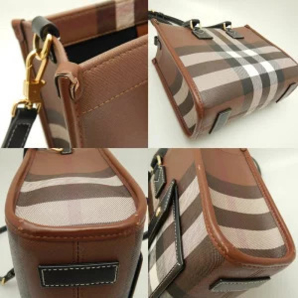 Burberry canvas bag leather Freya Tote brown - Picture 7 of 9